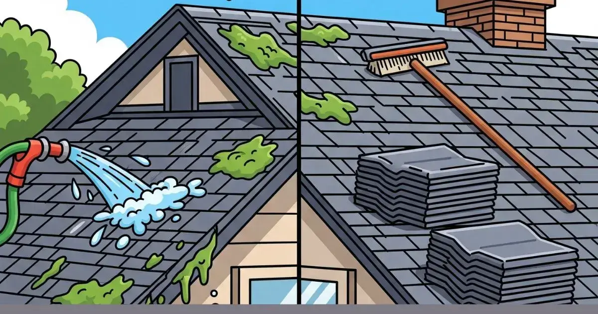 Mossa på taket? Så påverkar påväxt ditt tak och hur du blir av med det